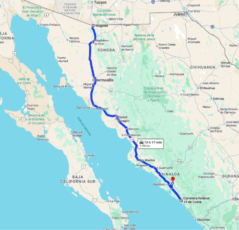 Desde el norte (Hermosillo, Nogales, frontera con EE.UU.)